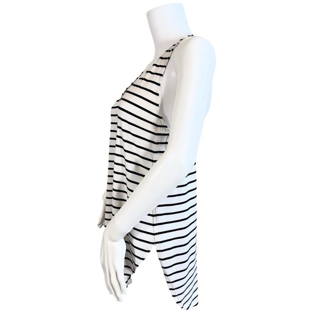 Tart Collections Racerback Black & White Stripe Tank SZ M $99 - Picture 4 of 10